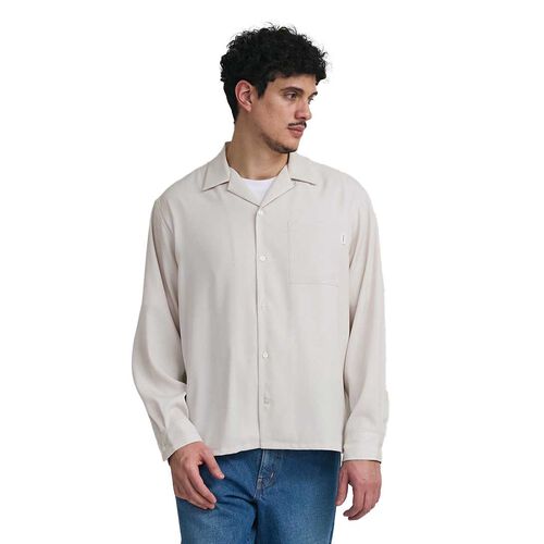 Saturdays NYC Marco Peach Skin Long Sleeve Shirt